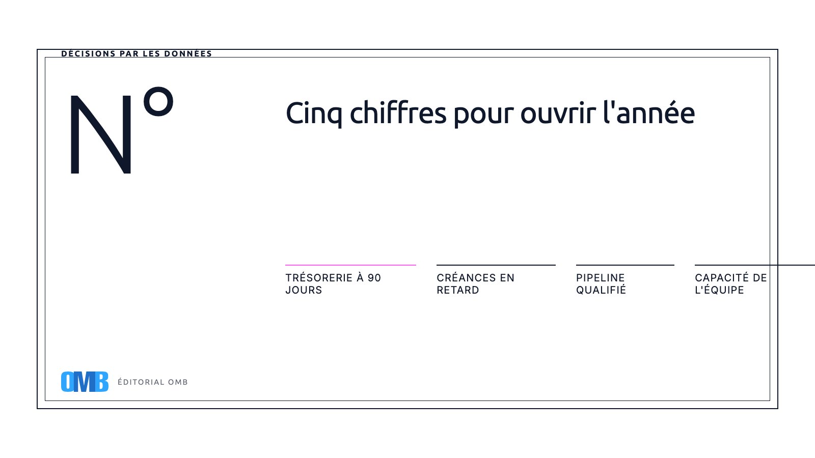 Les chiffres à regarder en janvier avant de fixer le cap