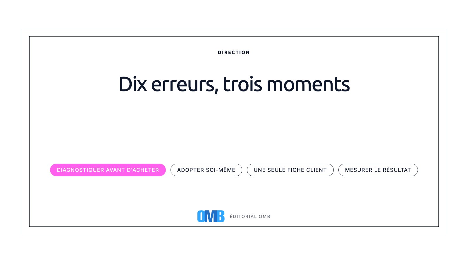Les dix erreurs du dirigeant qui digitalise son entreprise