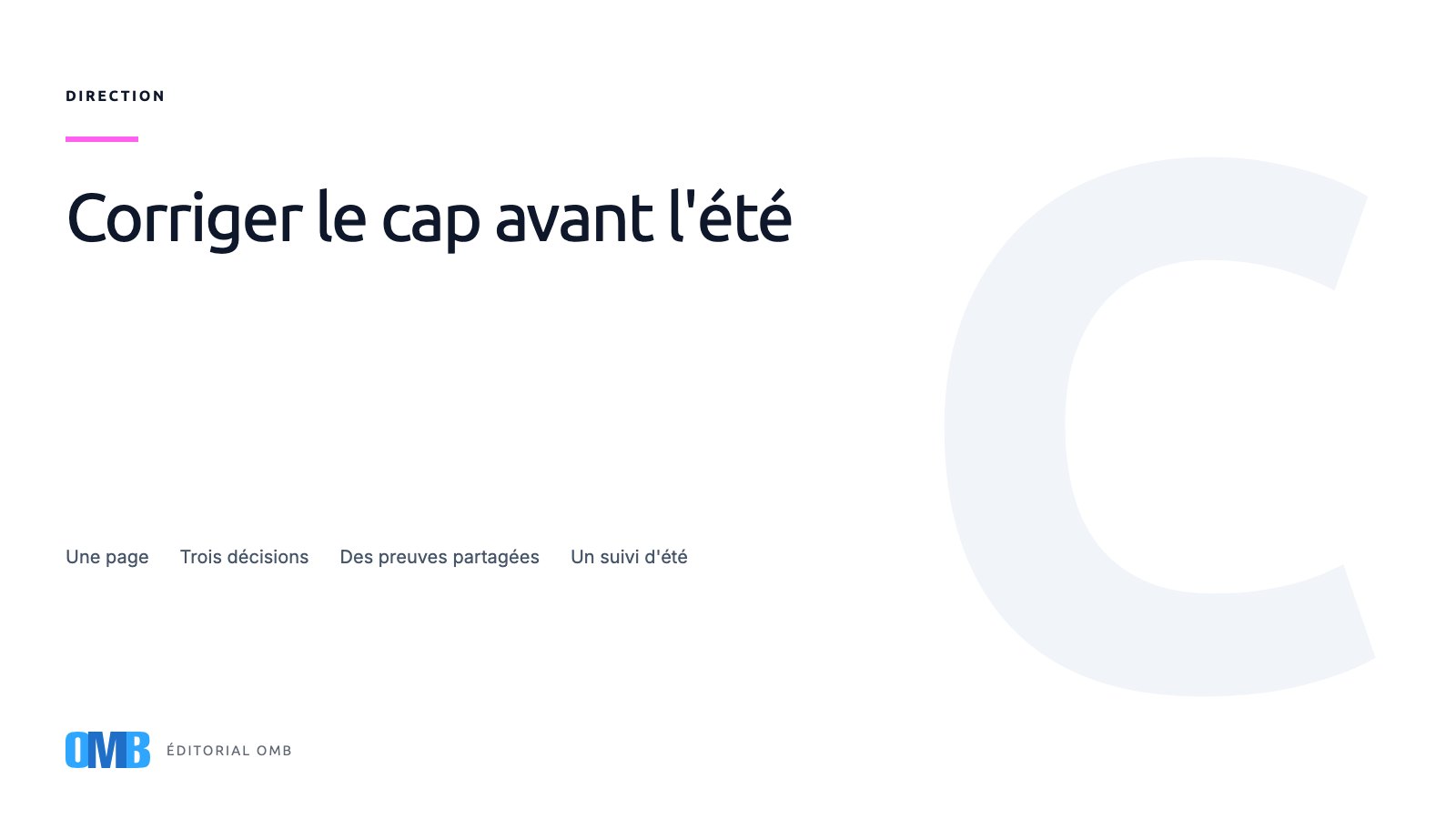 La revue de mi-année qui corrige le cap au lieu de le raconter